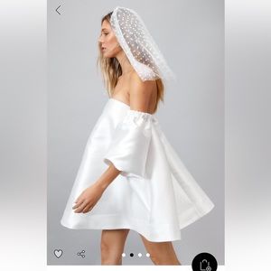 White baby doll nasty gal dress size 4